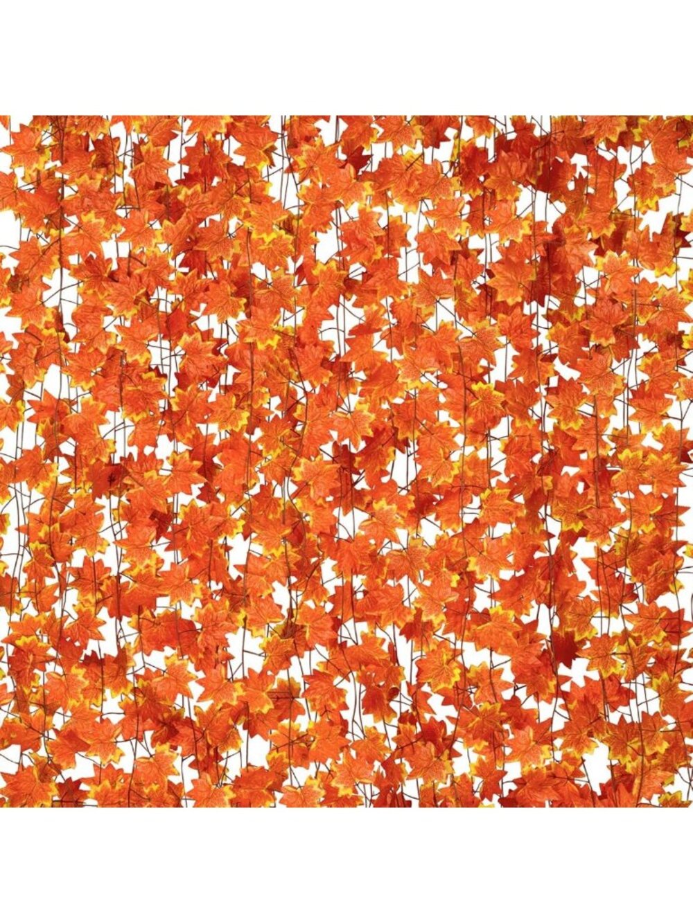 72-Pack Autumn Leaf Garland - 504 Ft Artificial Maple Leaves for Fall Decor